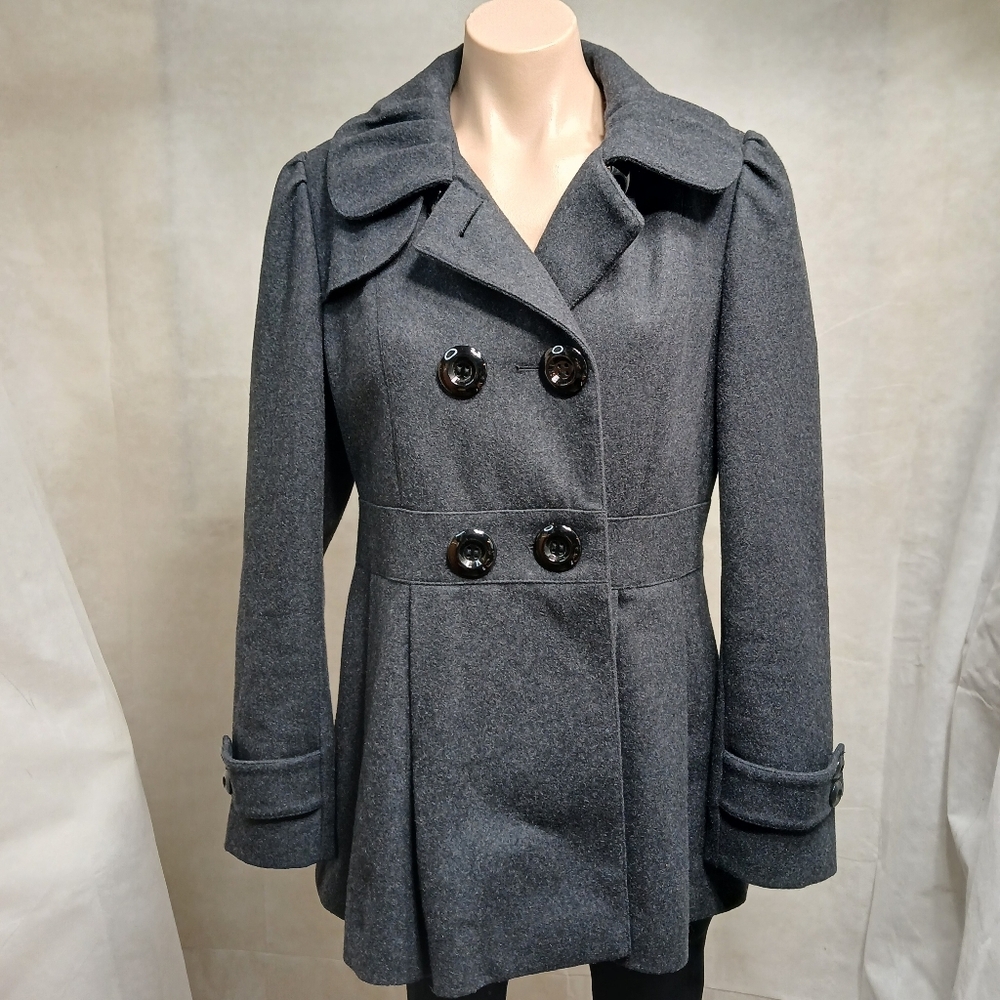 Worthington Navy Blue Double-Breasted Jacket Women's Size Small